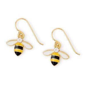 Honey Bumble Bee Earrings 14k Gold Filled Wires Womens Girls Bee Jewelry